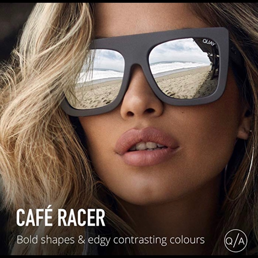 New Quay Australia Sunglasses Cafe Racer Gry/Slv
